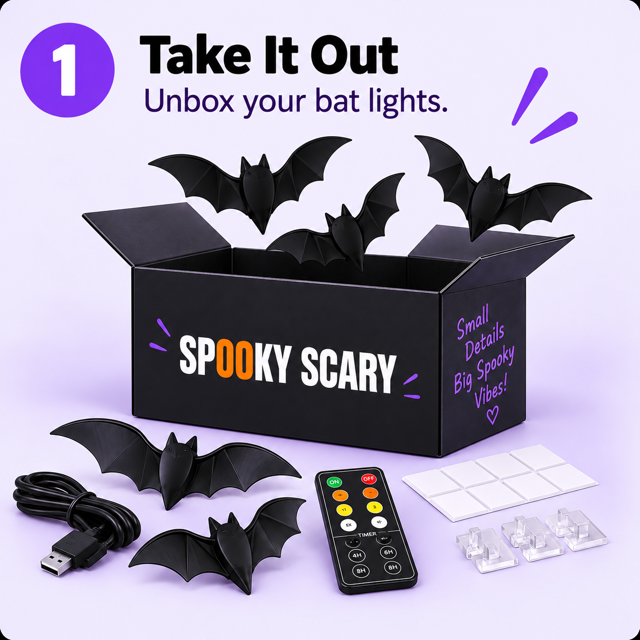 3D LED Bat Lights