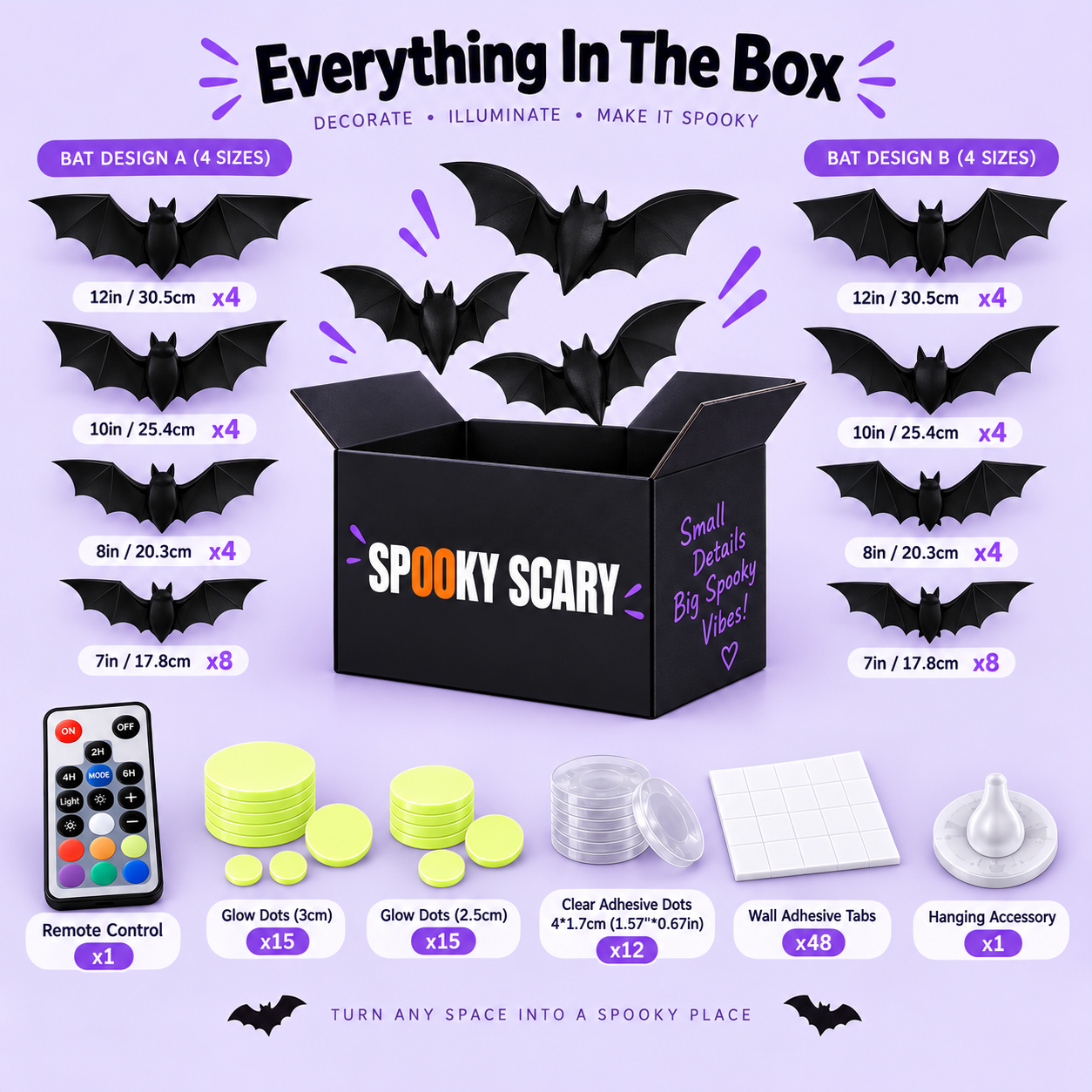 3D LED Bat Lights