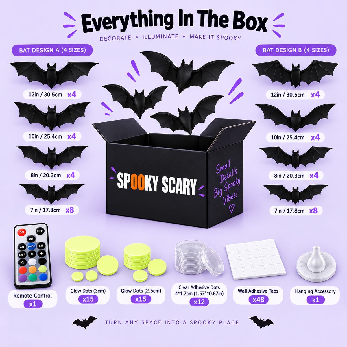 3D LED Bat Lights